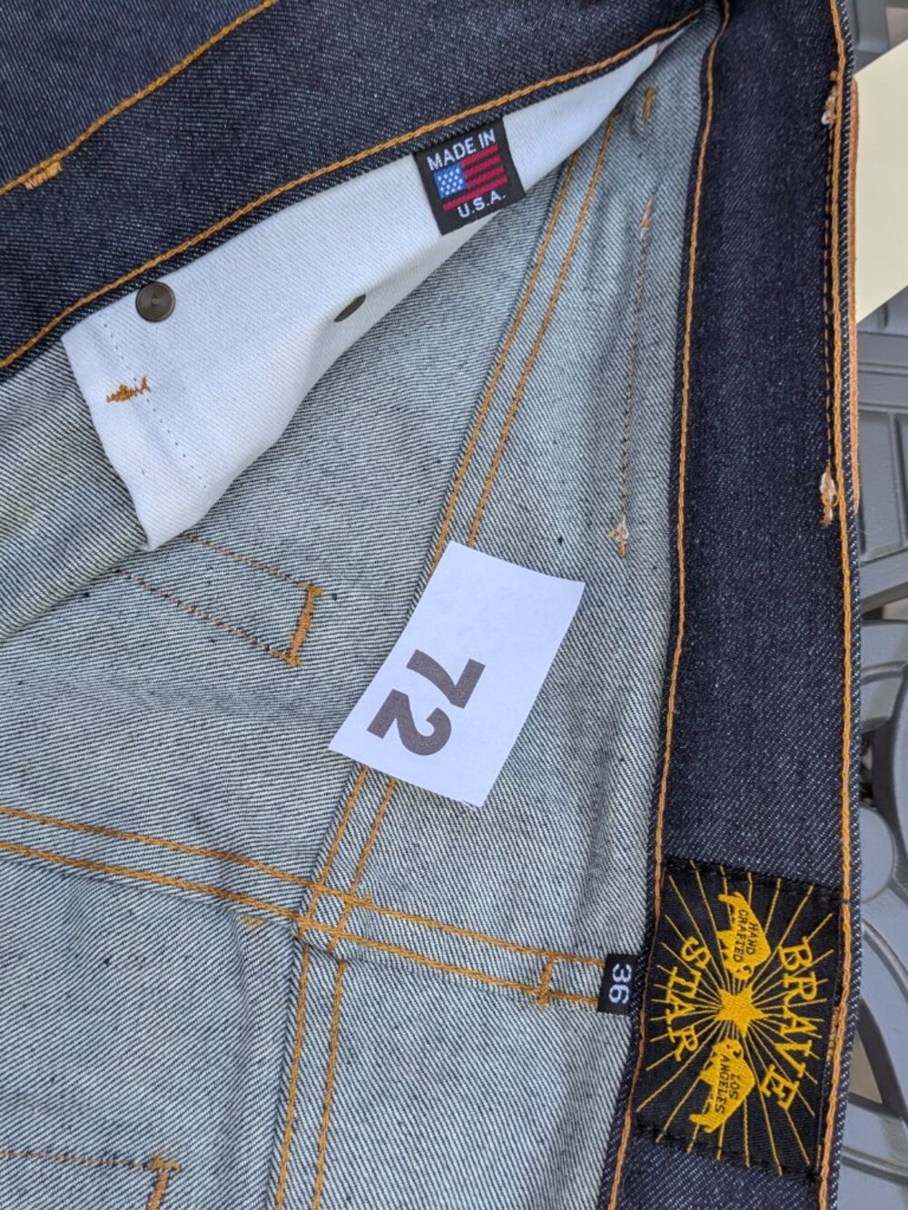 Brave Star Selvedge Denim Jeans Size 36 True Straight - Picture 12 of 12